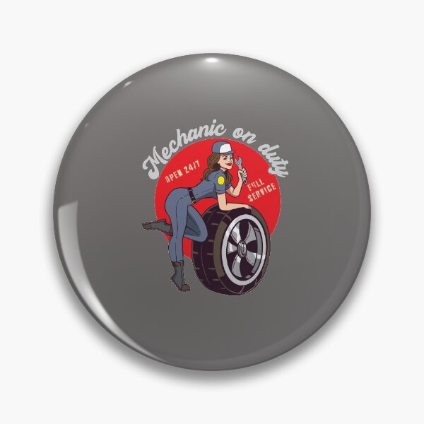 Item preview, Mechanic on Duty Repair girl car repair shop designed and sold by FalkDania.