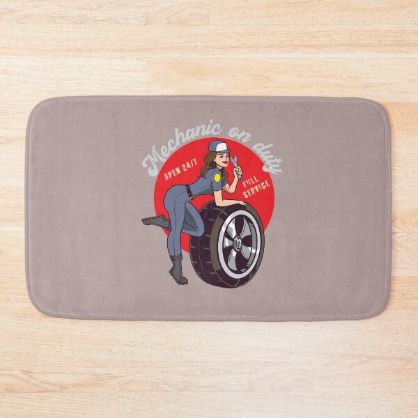 Item preview, Mechanic on Duty Repair girl car repair shop designed and sold by FalkDania.
