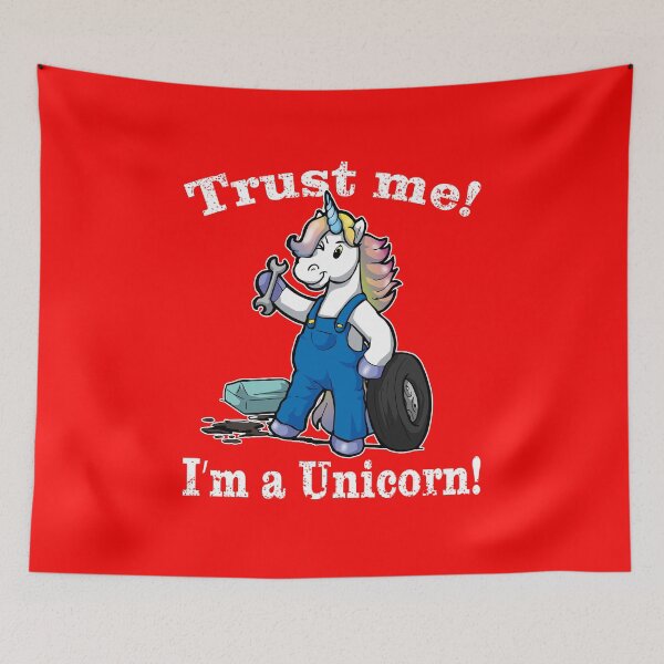 Item preview, Funny cartoon unicorn auto mechanic gift designed and sold by Jaana Kern.
