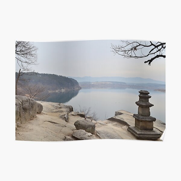River Print, Calming Wall Art, Printable Wall Art, Temple Photo, Buddhism Wall Art, Neutral Wall Art Poster