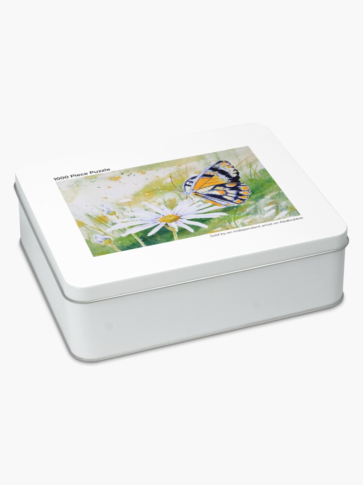 Alternate view of Butterfly Resting on a White Daisy Jigsaw Puzzle