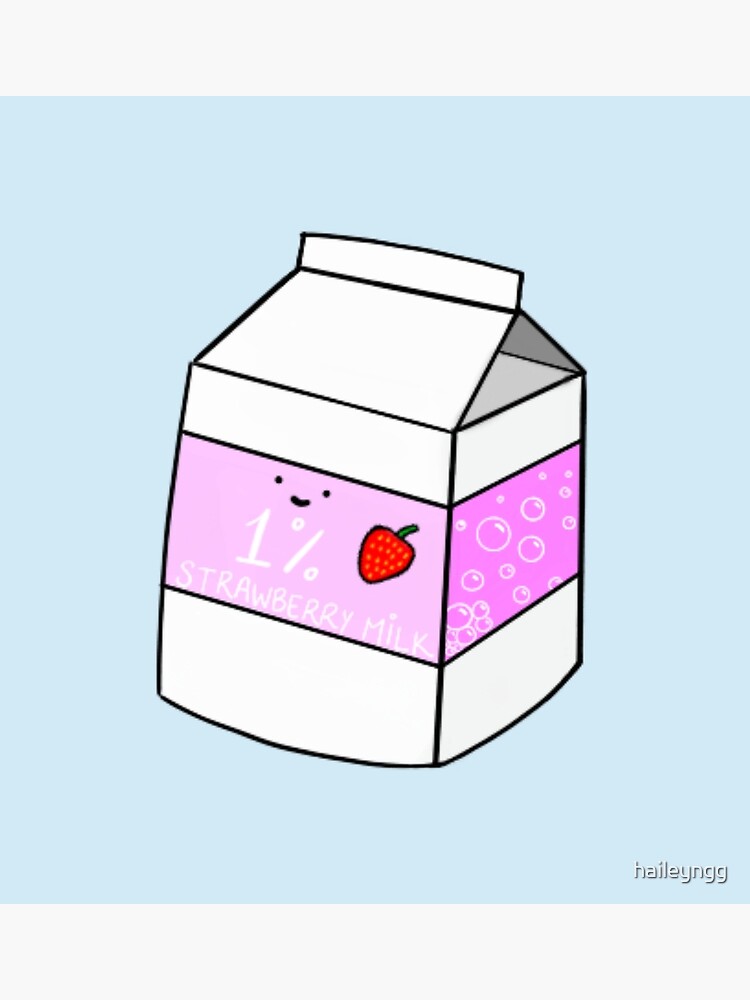 Strawberry Milk Carton Poster By Haileyngg Redbubble