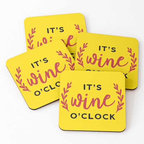 Item preview, IT'S WINE WINE O'CLOCK designed and sold by SOLSKETCHES.