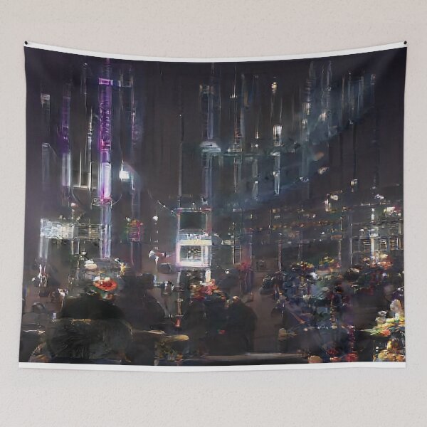 Item preview, Abstract Solarpunk Future City designed and sold by BioDigital-Jazz.