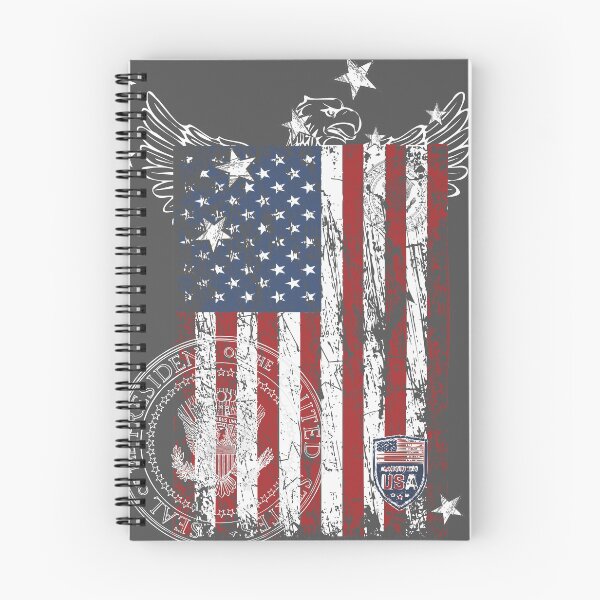 Item preview, 4 de julio_bandera americana pura angustiada_águila_presidentes sello_gris designed and sold by Brontorino.