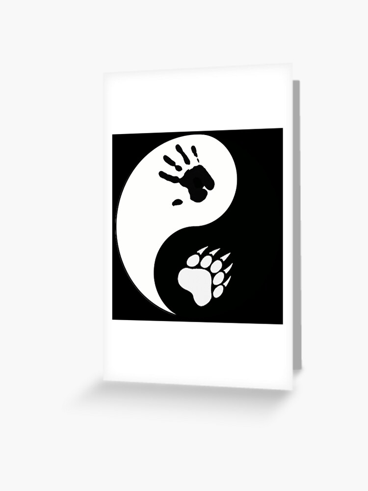 Bear Therian Ying Yang Sticker (Square) Bear Therian Ying Yang