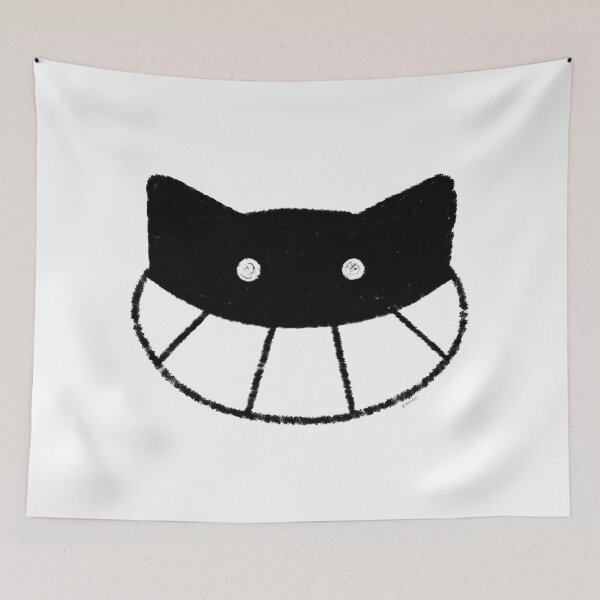 Item preview, Smiling Cat Logo Retro Cartoon Anime Style designed and sold by skullislandprod.