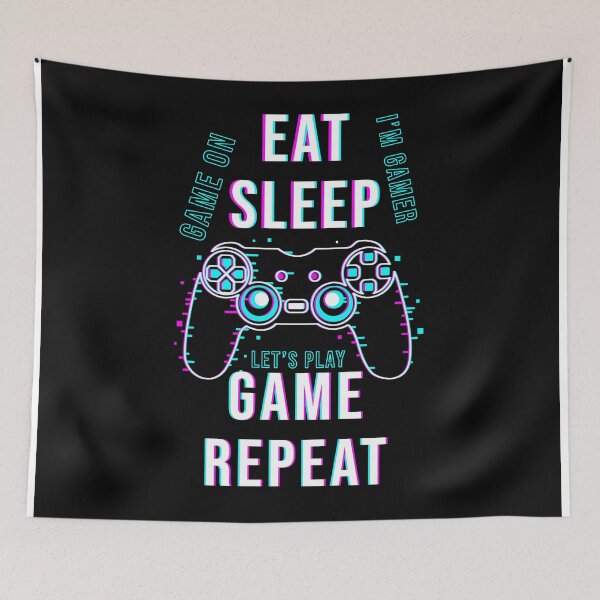 Item preview, Eat Sleep Game Repeat designed and sold by Rickann.