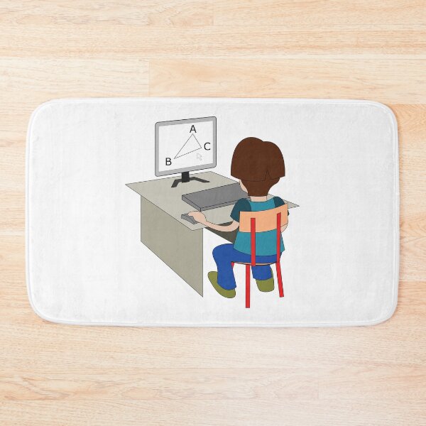 Item preview, Boy using computer vector drawing designed and sold by binti163.