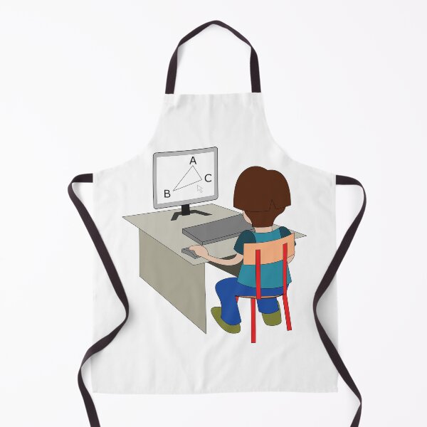 Item preview, Boy using computer vector drawing designed and sold by binti163.