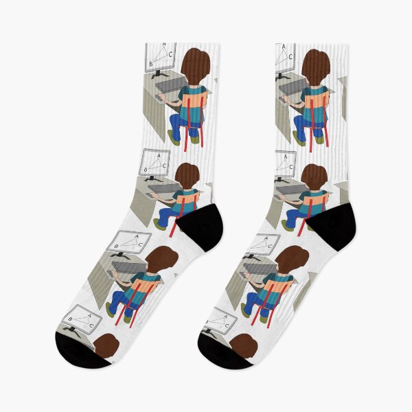 Item preview, Boy using computer vector drawing designed and sold by binti163.