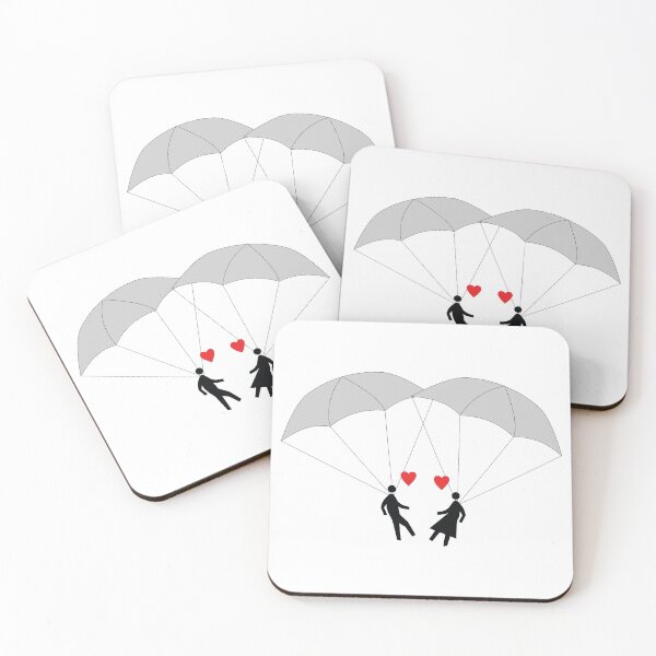 Item preview, Parachuting paramours color image designed and sold by binti163.