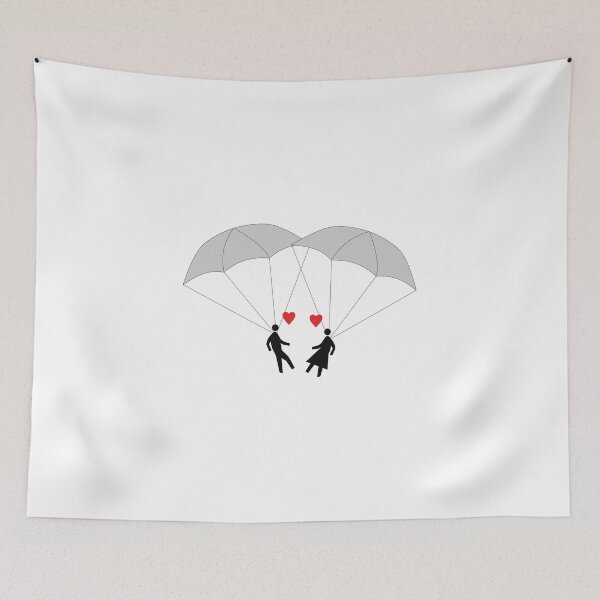 Item preview, Parachuting paramours color image designed and sold by binti163.