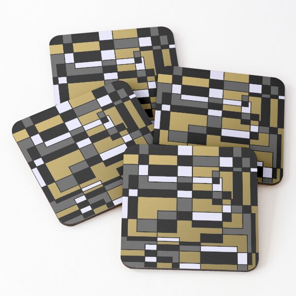 Item preview, Black White Gold Abstract designed and sold by IdrisRose.