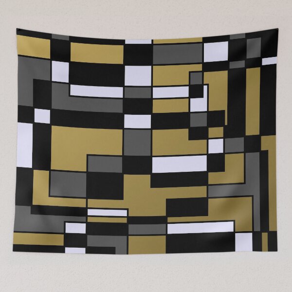 Item preview, Black White Gold Abstract designed and sold by IdrisRose.