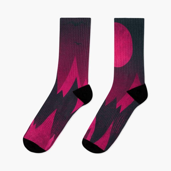 Item preview, Dark Triangles (Peak Woods) Abstract Grunge Mountains Design (red/black) designed and sold by badbugs.