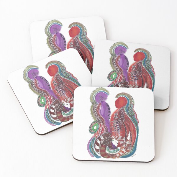 Item preview, Knives Are Out Ink Blot Intuitive painting designed and sold by Bonnie Mincu.