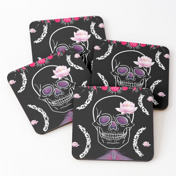 Item preview, Lily Skull and Moon Phases designed and sold by IdrisRose.