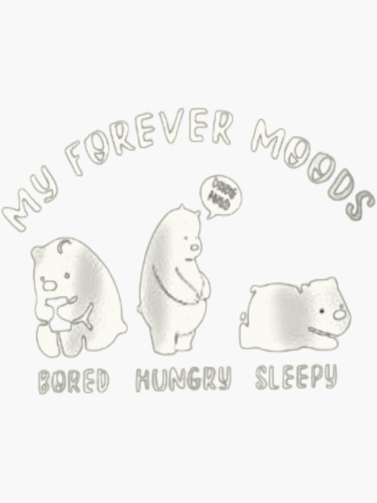 "Moody bear" Sticker by Shivani122345 Redbubble
