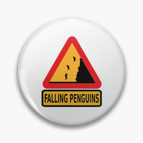 Item preview, Falling penguins warning designed and sold by binti163.
