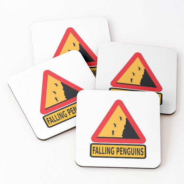 Item preview, Falling penguins warning designed and sold by binti163.