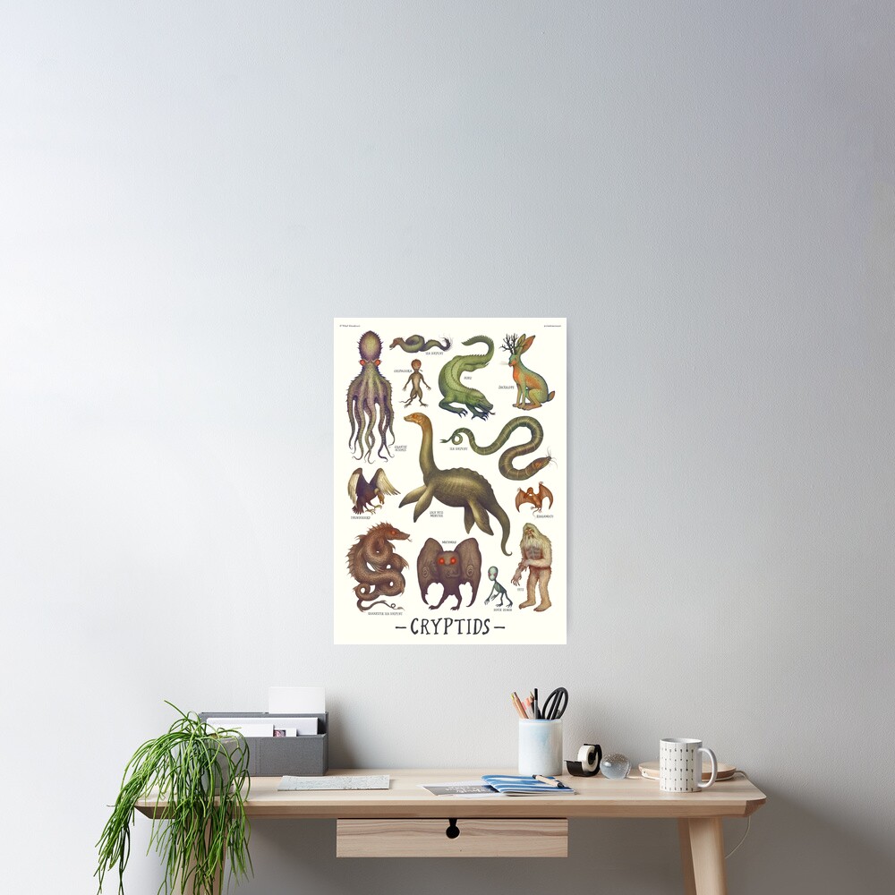 "Cryptids, Cryptozoology Species" Poster By Vladimirsart | Redbubble