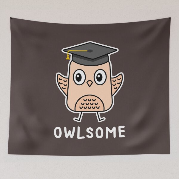 Item preview, Owlsome. Graduation gift. Awesome Owl With College Cap designed and sold by TashaVector.