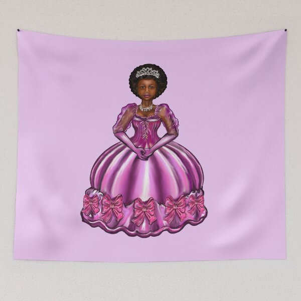 Item preview, Princess -  Black Afro Princess in purple  vii ! beautiful  black girl with Afro hair, brown eyes and dark brown skin. Hair love ! designed and sold by Artonmytee.