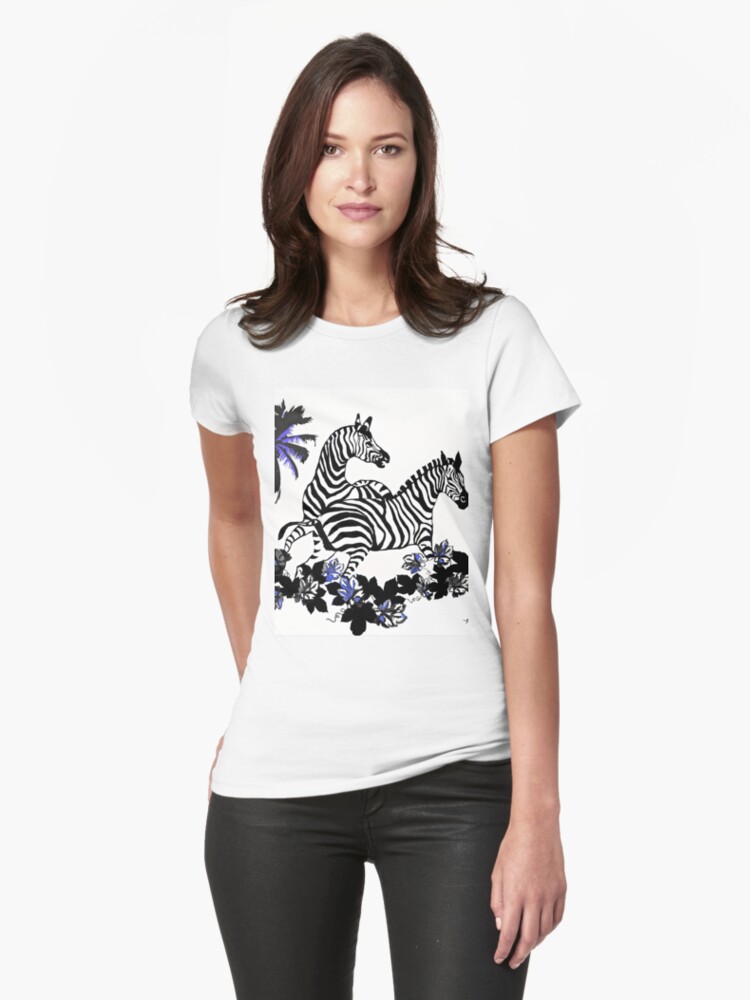 "Zebras " Womens Fitted TShirts by Saundra Myles Redbubble