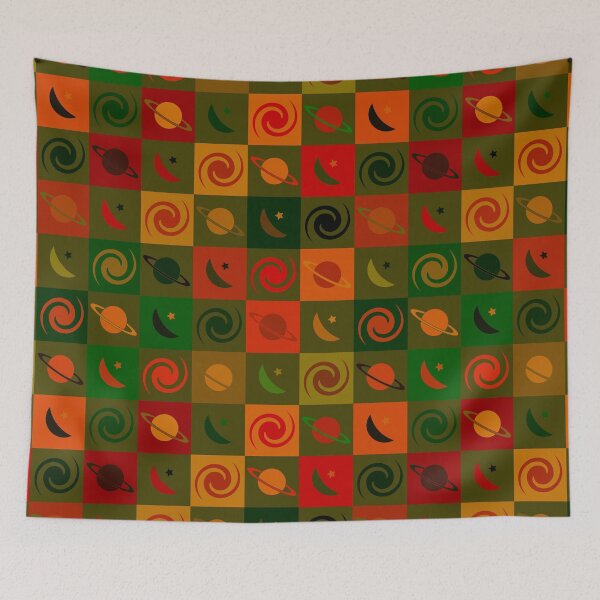 Item preview, Multicolor Cosmic Astronomical Space Patterns : Moon, Saturn, Galaxy, Star designed and sold by OnigiriDoctor.