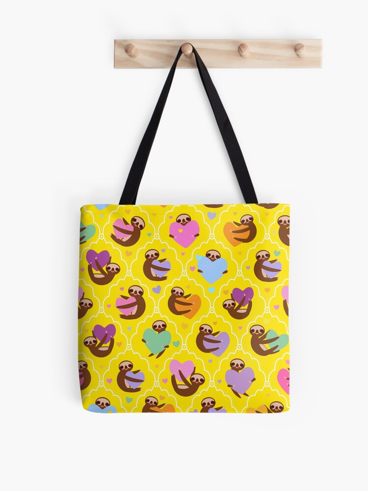 Yellow Heart Large Tote Bag