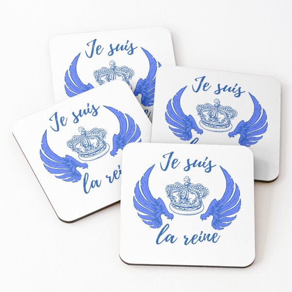 Item preview, I am the queen in french words - french quotes lovers theme gifts (in blue) designed and sold by RebelliousRosee.