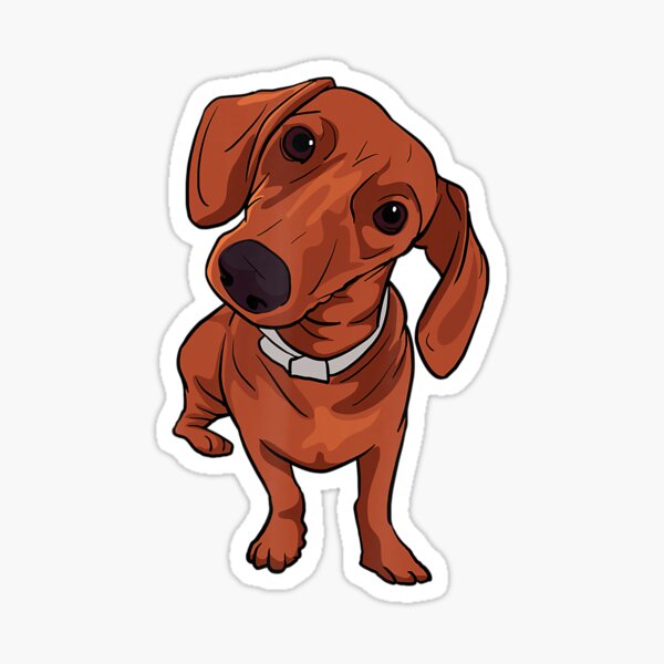 Cute Red Dachshund Sausage Dog Lover Gift Essential Sticker
