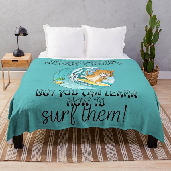 Item preview, Funny cat surfing waves motivation design designed and sold by ARTemyzz.