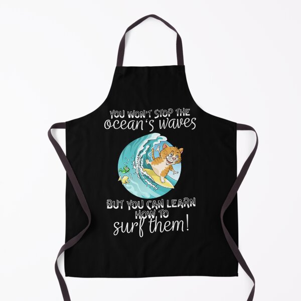 Item preview, Surfing ocean waves red fluffy cat illustration designed and sold by ARTemyzz.