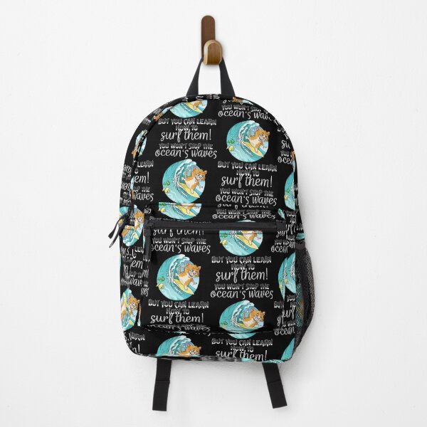 Item preview, Surfing ocean waves red fluffy cat illustration designed and sold by ARTemyzz.