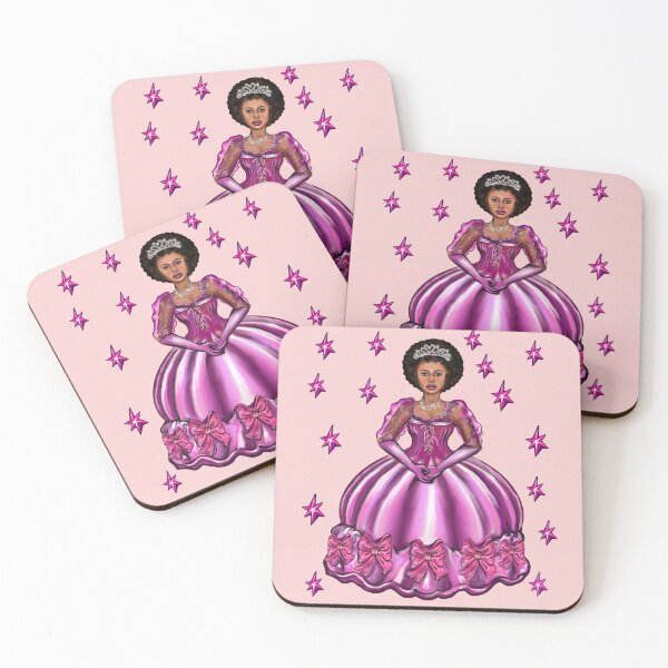 Item preview, Princess -  Black Afro Princess in purple with stars v  ! beautiful  black girl with Afro hair, brown eyes and light brown skin. Hair love ! designed and sold by Artonmytee.