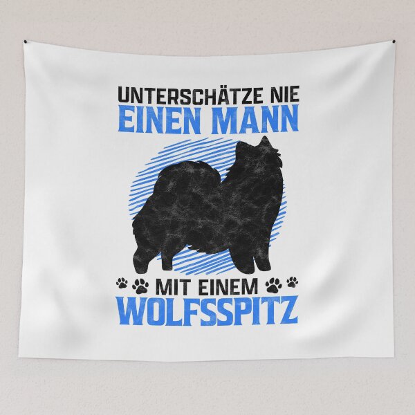 Item preview, Man with Keeshond german spitz owner humor designed and sold by madgrfx.
