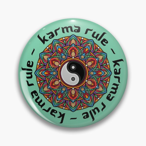 Item preview, Karma Rule - Colorful Yin Yang Meditation - Mint Green designed and sold by NoMatterLab.