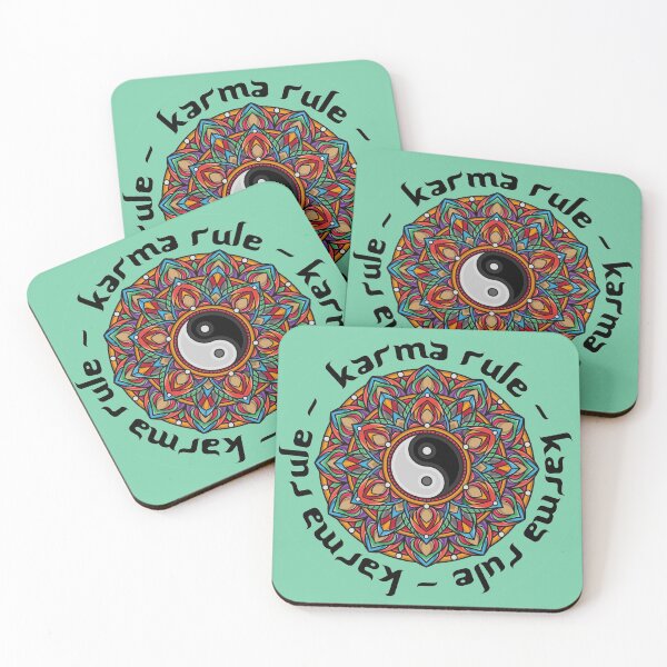 Item preview, Karma Rule - Colorful Yin Yang Meditation - Mint Green designed and sold by NoMatterLab.