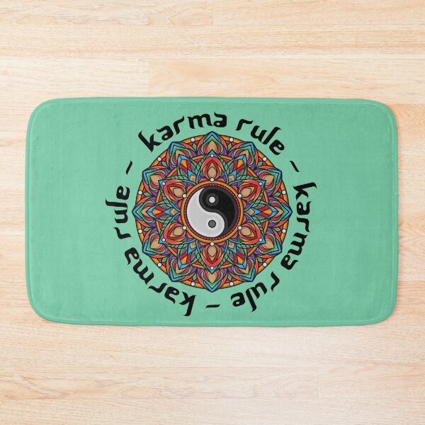 Item preview, Karma Rule - Colorful Yin Yang Meditation - Mint Green designed and sold by NoMatterLab.