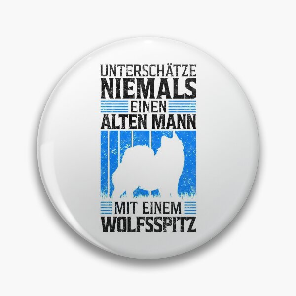 Artikelvorschau, Alter Mann mit Wolfsspitz deutscher Spitz Besitzer Spruch entworfen und verkauft von madgrfx.