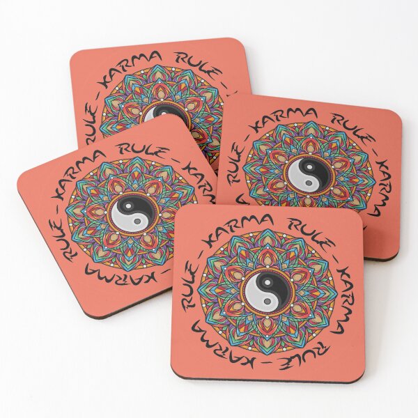 Item preview, Karma Rule - Colorful Yin Yang Meditation - Red designed and sold by NoMatterLab.