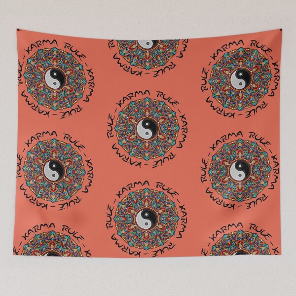 Item preview, Karma Rule - Colorful Yin Yang Meditation - Red designed and sold by NoMatterLab.