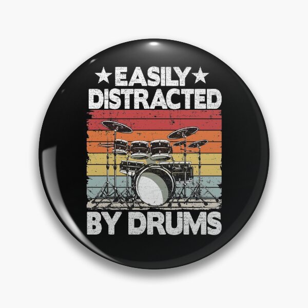 Item preview, Easily Distracted By Drums Funny Drummer Drumming designed and sold by Stronzi.