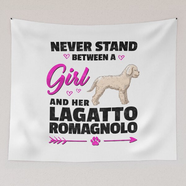 Item preview, Girl with Lagotto Romagnolo Truffle Dog Gift designed and sold by madgrfx.