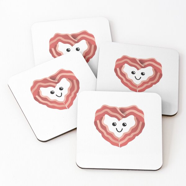 Item preview, Cute Kawaii Bacon Love Heart designed and sold by KawaiiStickers-.