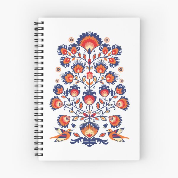 Item preview, Blue and orange folklore arrangement with two birds designed and sold by FK-UK.