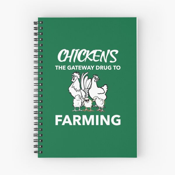 Item preview, Chickens - the gateway drug to farming -funny chicken design in white text designed and sold by katiekendall.