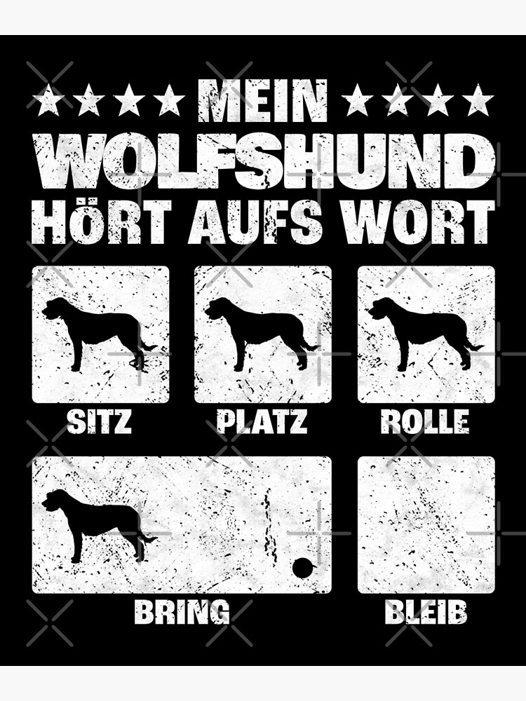 "Irish Wolfhound Dog Tricks Greyhound Humor" Poster for Sale by madgrfx